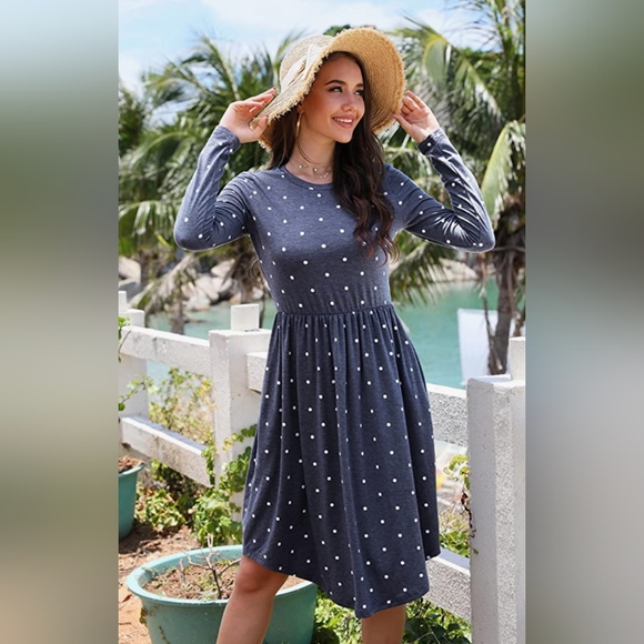 Simier Fariry L/S Polka Dot Dress Size XL - Picture 4 of 4